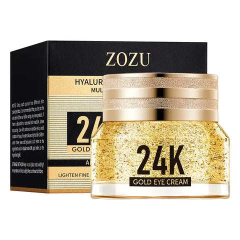 ZOZU 24K Goud Hyaluronzuur Oogcrème Anti-Rimpel Veroudering Donkere Kringen Oogzakken Verstevigende Ogen Huidverzorging Prodcuts 40 g