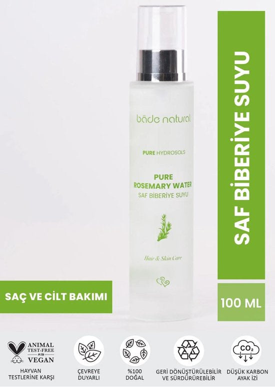 Bade Natural Rozemarijn Water Versterkende Haar Tonic 100% natuurlijk en puur 100 ml